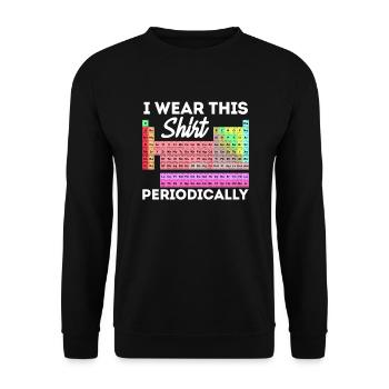 Periodic table - Unisex Sweatshirt - black - Front - Alina (178cm) & Michal (187cm)