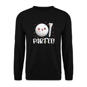 Golf Golfer Golf Club Golf Ball Cadeau - Sweat-shirt Unisexe - noir - Devant - Alina (178cm) & Michal (187cm)