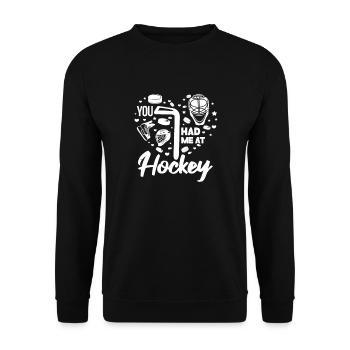 Eishockey - Unisex Pullover - Schwarz - Vorne - Alina (178cm) & Michal (187cm)