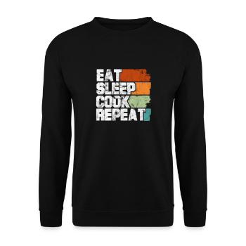 Kochen Koch Köchin Restaurant Küche Geschenk - Unisex Pullover - Schwarz - Vorne - Alina (178cm) & Michal (187cm)
