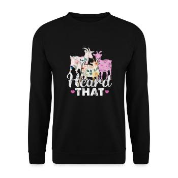 Chèvre - Sweat-shirt Unisexe - noir - Devant - Alina (178cm) & Michal (187cm)