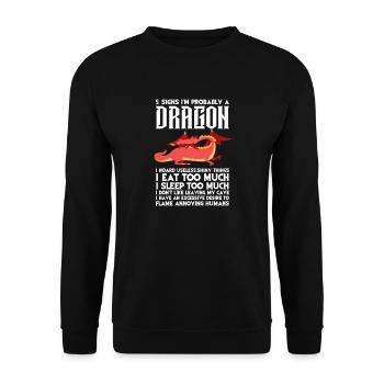Dragon - Sweat-shirt Unisexe - noir - Devant - Alina (178cm) & Michal (187cm)