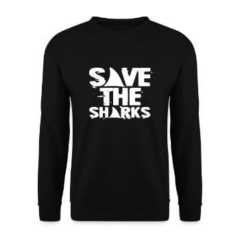 Shark - Unisex Sweatshirt - black - Front - Alina (178cm) & Michal (187cm)