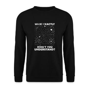 Chemistry Chemist Chemical Laboratory Nerd Gift - Unisex Sweatshirt - black - Front - Alina (178cm) & Michal (187cm)