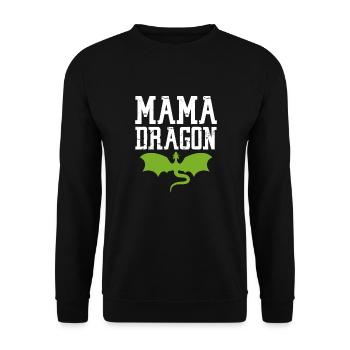Drache Mutter - Unisex Pullover - Schwarz - Vorne - Alina (178cm) & Michal (187cm)