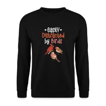 Ornithologie Observation des oiseaux Ornithologue Observation des oiseaux - Sweat-shirt Unisexe - noir - Devant - Alina (178cm) & Michal (187cm)
