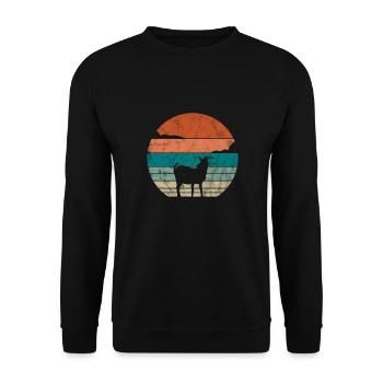 Chèvre - Sweat-shirt Unisexe - noir - Devant - Alina (178cm) & Michal (187cm)