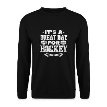 Masque de hockey sur glace Hockey Cadeau d’équipe de hockey sur glace - Sweat-shirt Unisexe - noir - Devant - Alina (178cm) & Michal (187cm)