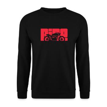 Biker - Unisex Pullover - Schwarz - Vorne - Alina (178cm) & Michal (187cm)