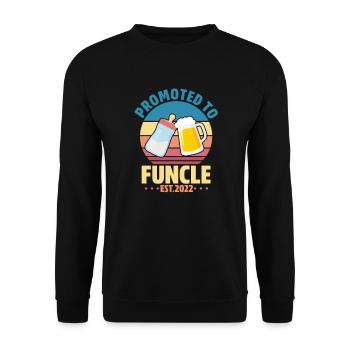 Grossesse 2022 Oncle - Sweat-shirt Unisexe - noir - Devant - Alina (178cm) & Michal (187cm)