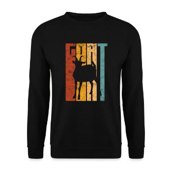 Chèvre - Sweat-shirt Unisexe - noir - Devant - Alina (178cm) & Michal (187cm)
