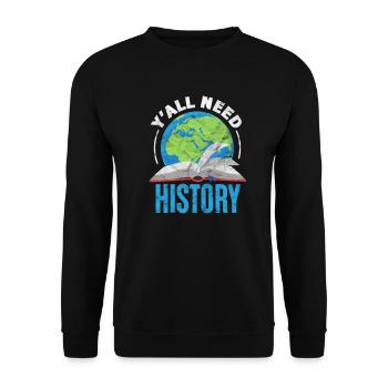 History Teacher History Teacher History - Unisex Sweatshirt - black - Front - Alina (178cm) & Michal (187cm)