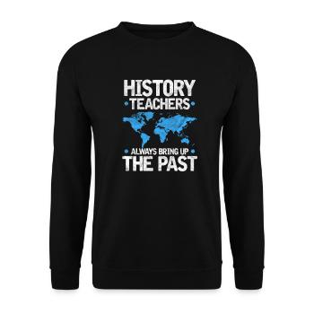 History Teacher History Teacher History - Unisex Sweatshirt - black - Front - Alina (178cm) & Michal (187cm)