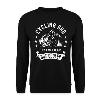 Cycling Dad like a Regular Dad but Cooler Cyclist - Unisex Sweatshirt - black - Front - Alina (178cm) & Michal (187cm)