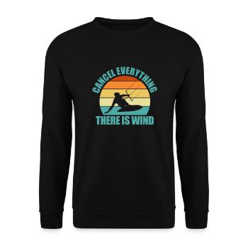 Kitesurfing - Unisex Sweatshirt - black - Front - Alina (178cm) & Michal (187cm)