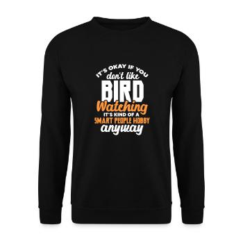 Ornithologie - Sweat-shirt Unisexe - noir - Devant - Alina (178cm) & Michal (187cm)
