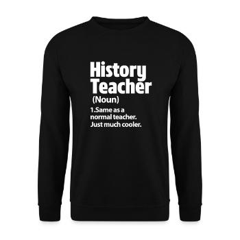 History - Unisex Sweatshirt - black - Front - Alina (178cm) & Michal (187cm)