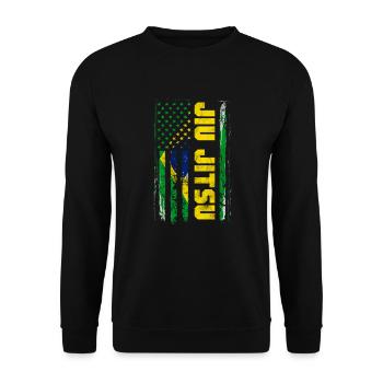 Jiu Jitsu Bjj Brésil Jiu-Jitsu USA Cadeau - Sweat-shirt Unisexe - noir - Devant - Alina (178cm) & Michal (187cm)