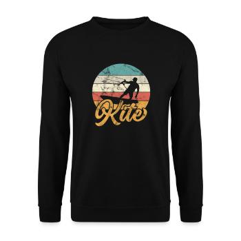 Kite Kiteboard Kitesurfer Kitesurfing Gift - Unisex Sweatshirt - black - Front - Alina (178cm) & Michal (187cm)