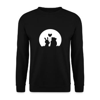Hare - Unisex Sweatshirt - black - Front - Alina (178cm) & Michal (187cm)