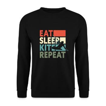 Kitesurfing - Unisex Sweatshirt - black - Front - Alina (178cm) & Michal (187cm)