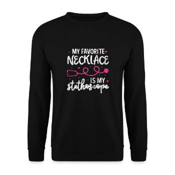 Doctor Medicine Doctor Doctor Physician Assistant Gift - Unisex Sweatshirt - black - Front - Alina (178cm) & Michal (187cm)