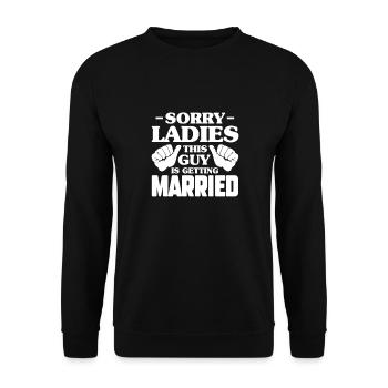 Junggesellenabschied - Unisex Pullover - Schwarz - Vorne - Alina (178cm) & Michal (187cm)