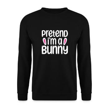 Rabbit Costume - Unisex Sweatshirt - black - Front - Alina (178cm) & Michal (187cm)