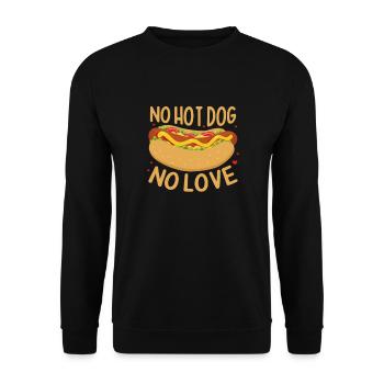Hot dog - Unisex Sweatshirt - black - Front - Alina (178cm) & Michal (187cm)