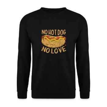 Hot Dog Sausage Fast Food Hot dog Food Gift - Unisex Sweatshirt - black - Front - Alina (178cm) & Michal (187cm)