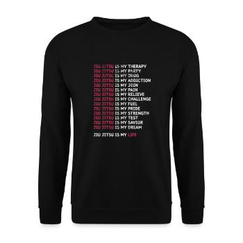 Jiu Jitsu Bjj Martial Arts Jiu-Jitsu Fight Gift - Unisex Sweatshirt - black - Front - Alina (178cm) & Michal (187cm)