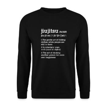Jiu Jitsu Bjj Kampfsport Jiu-Jitsu Kampf Geschenk - Unisex Pullover - Schwarz - Vorne - Alina (178cm) & Michal (187cm)