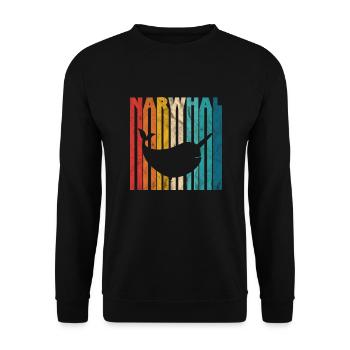 Narwal - Unisex Pullover - Schwarz - Vorne - Alina (178cm) & Michal (187cm)