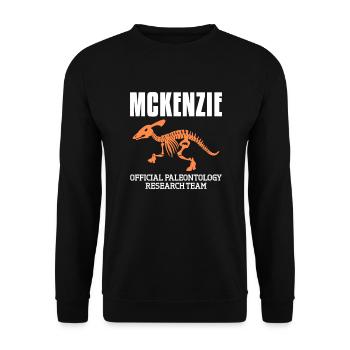 Paleontologie Dinosaurier Fossil Urzeit Geschenk - Unisex Pullover - Schwarz - Vorne - Alina (178cm) & Michal (187cm)