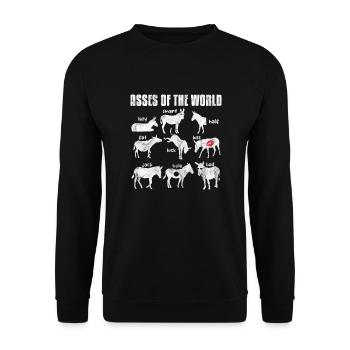 Âne - Sweat-shirt Unisexe - noir - Devant - Alina (178cm) & Michal (187cm)