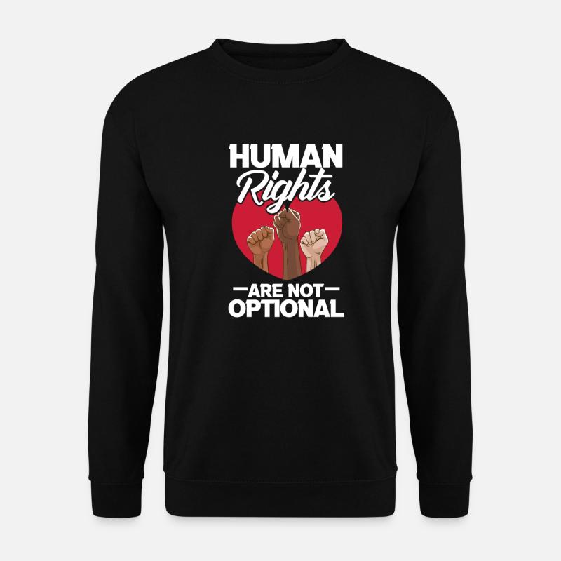 Menschenrechte - Unisex Pullover - Schwarz