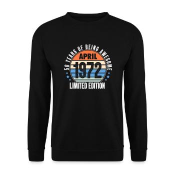 April 1972 - Unisex Sweatshirt - black - Front - Alina (178cm) & Michal (187cm)