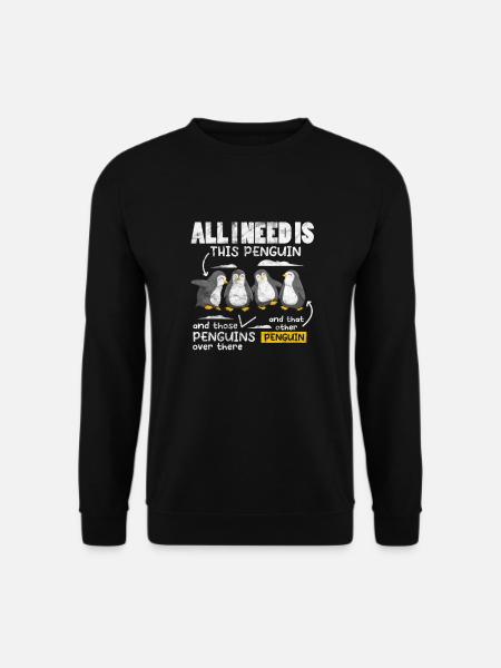 Pingouin - Sweat-shirt Unisexe - noir