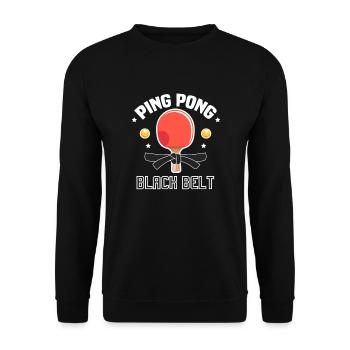 Ping-Pong Tennis de table Ping Pong Ping Pong Cadeau - Sweat-shirt Unisexe - noir - Devant - Alina (178cm) & Michal (187cm)