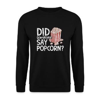 Pop-corn - Sweat-shirt Unisexe - noir - Devant - Alina (178cm) & Michal (187cm)