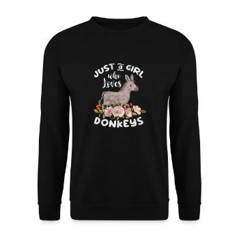Fille âne - Sweat-shirt Unisexe - noir - Devant - Alina (178cm) & Michal (187cm)