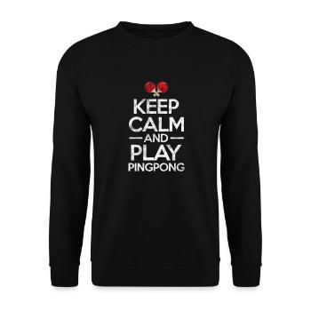 Ping-Pong Table Tennis - Sweat-shirt Unisexe - noir - Devant - Alina (178cm) & Michal (187cm)