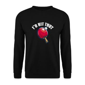 Ping-Pong Table Tennis - Sweat-shirt Unisexe - noir - Devant - Alina (178cm) & Michal (187cm)