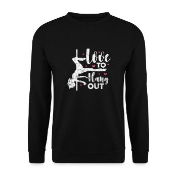 Pole Dance - Unisex Pullover - Schwarz - Vorne - Alina (178cm) & Michal (187cm)