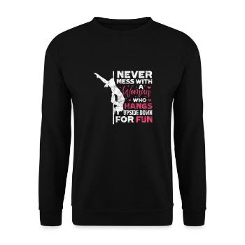 Pole Dance - Unisex Pullover - Schwarz - Vorne - Alina (178cm) & Michal (187cm)