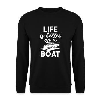 Capitaine - Sweat-shirt Unisexe - noir - Devant - Alina (178cm) & Michal (187cm)
