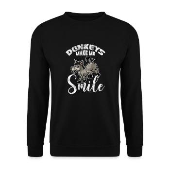 Donkey - Unisex Sweatshirt - black - Front - Alina (178cm) & Michal (187cm)