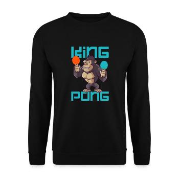 Ping-Pong Tennis de table Ping Pong Ping Pong Cadeau - Sweat-shirt Unisexe - noir - Devant - Alina (178cm) & Michal (187cm)