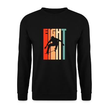 Skateboard 8th birthday - Unisex Sweatshirt - black - Front - Alina (178cm) & Michal (187cm)