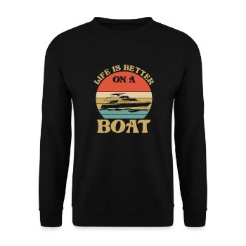 Capitaine - Sweat-shirt Unisexe - noir - Devant - Alina (178cm) & Michal (187cm)